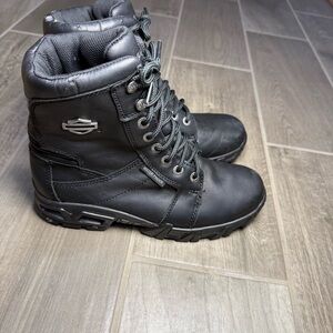 Harley-Davidson Men’s Size 9 Black Leather Lace-Up Boots